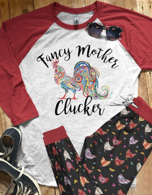 Rooster Fancy Pajama Set |Sleepwear Pjs Sets | Raglan Shirt Pants Set