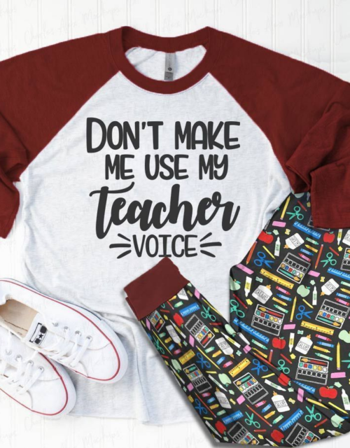 Teacher Brown Unique Pajama Set |Sleepwear Pjs Sets | Raglan Shirt Pants Set